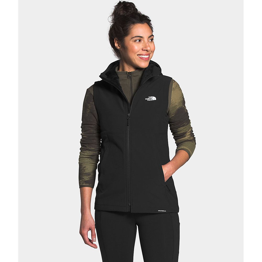 The North Face Vests Womens Australia - The North Face Shelbe Raschel Hooded Black (JKW-968432)